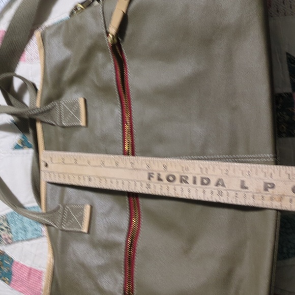 Clava Green Coated Canvas Tote Bag - Picture 7 of 15